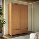 Ver imagem 1 de Guarda Roupa Madeira Maciça 3303U Nest 02 Portas de Correr e 02 Gavetas Tauari Finestra
