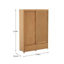 Ver imagem 2 de Guarda Roupa Madeira Maciça 3303U Nest 02 Portas de Correr e 02 Gavetas Tauari Finestra