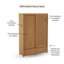 Ver imagem 3 de Guarda Roupa Madeira Maciça 3303U Nest 02 Portas de Correr e 02 Gavetas Tauari Finestra