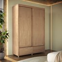 Ver imagem 1 de Guarda Roupa Madeira Maciça 3303u Nest 02 Portas de Correr e 02 Gavetas Tauari Finestra