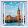 Adesivo Parede Janela Decoração - Inglaterra Londres - 1
