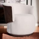 Ver imagem 4 de Poltrona Orgânica Design Beatriz Tecido Bouclé Bege em Calacata Marrom - Estopar Poltrona Beatriz Bo