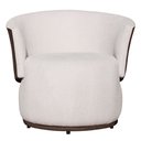 Ver imagem 5 de Poltrona Orgânica Design Beatriz Tecido Bouclé Bege em Calacata Marrom - Estopar Poltrona Beatriz Bo