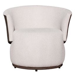 Poltrona Orgânica Design Beatriz Tecido Bouclé Bege em Calacata Marrom - Estopar Poltrona Beatriz Bo - 5
