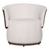 Poltrona Orgânica Design Beatriz Tecido Bouclé Bege em Calacata Marrom - Estopar Poltrona Beatriz Bo - 5