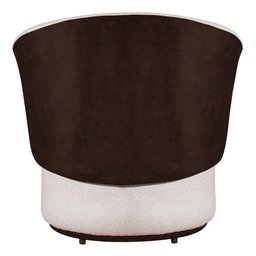 Poltrona Orgânica Design Beatriz Tecido Bouclé Bege em Calacata Marrom - Estopar Poltrona Beatriz Bo - 6