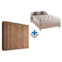 Ver imagem 1 de Cama Box Casal + Colchão Scotland Herval + Guarda Roupa Master Vip 8.4 Atacama