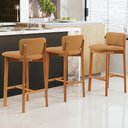 Ver imagem 2 de Banqueta Alta para Cozinha Sala de Jantar Bar Dara L02 Bouclê Mostarda - Lyam Decor