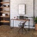 Ver imagem 2 de Kit 02 Mesas Para Escritório e Home Office Industrial Aspen 135 cm C01 Nogal - Lyam Decor