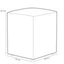 Ver imagem 3 de Puff Quadrado Decorativo L02 Sala de Estar Couríssimo Preto - Lyam Decor