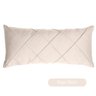 Capa Almofada Retangular Baguete Veludo 30x65 - Bege - 1