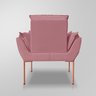 Poltrona Salão Luxo Rosa - Base Ferro Rose - 5