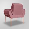 Poltrona Salão Luxo Rosa - Base Ferro Rose - 6