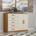 Ver imagem 1 de Cômoda Seul 5 Gavetas 2 Portas em Mdf e Mdp Clic Móveis