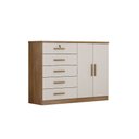 Ver imagem 3 de Cômoda Seul 5 Gavetas 2 Portas em Mdf e Mdp Clic Móveis