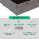 Ver imagem 2 de Cama Box Baú Viúvo Bravus 128x188x44 Cinza