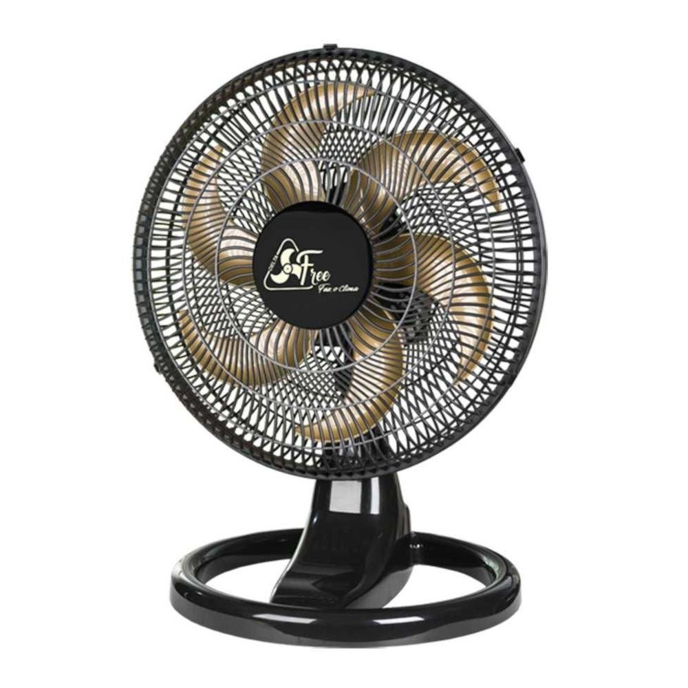 Ventilador de Mesa e Parede Delta Free Preto 40 Cm Grade Plástica - Venti Delta