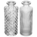 Ver imagem 1 de Kit 2 Vasos de Vidro 13,5cm Lyor Jarros Pequenos Sortidos Decoração Centro de Mesa Posta
