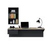 Mesa para Computador Escrivaninha 01 Gaveta Tech Preto Fosco e Tauari Nobre - D’Rossi - 1
