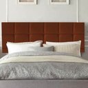 Ver imagem 1 de Painel Estofado Luxo Espanha 160cm Queen Size para Cama Box Suede Terracota - Gat Magazine