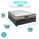 Ver imagem 3 de Cama Box Bau Cinza Casal + Colchão Molas Ensacadas Legriff Sankonfort