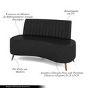 Ver imagem 3 de Sofá Living Decorativo 2 Lugares 1,35M Katara Preto Corino G33 - Gran Belo