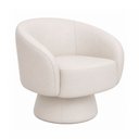 Ver imagem 1 de Poltrona Giratória Solis Courino Off White - Sallar Home