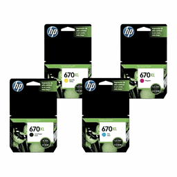 Cartucho de Tinta Hp 670xl Kit Cz117ab Kit Deskjet 4615 4625 5525 - 1