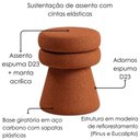 Ver imagem 5 de Puff Organico Cave 48x42 cm Base Giratoria Linho Color Trend Tca 303 Moll