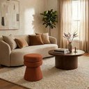 Ver mais imagens de Puff Organico Cave 48x42 cm Base Giratoria Linho Color Trend Tca 303 Moll