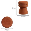 Ver imagem 3 de Puff Organico Cave 48x42 cm Base Giratoria Linho Color Trend Tca 303 Moll