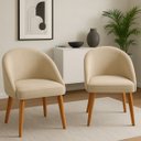 Ver imagem 2 de Kit 2 Cadeiras Lua - Modernas para Sala e Decoração