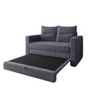 Ver imagem 3 de Sofá Cama 2 Lugares Casal 1,50 Mts Chenile Prince Luma Matri Cor:chenile Cinza Escuro