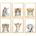 Ver imagem 1 de Quadro Infantil 6 Un A4 Vidro e Pendurador