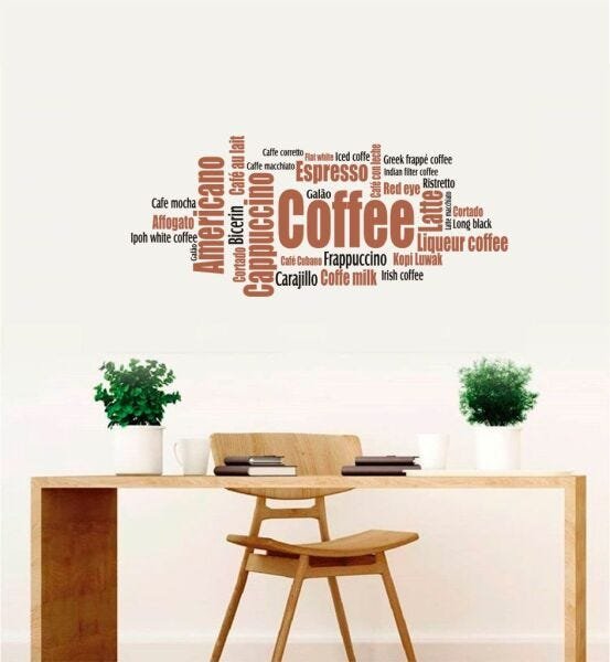 Adesivo Decorativo Parede Coffee Café