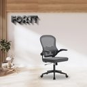 Ver imagem 5 de Cadeira de Escritório Executiva Base Preta com Rodinha Fortt Linea Cinza - csf20-cz