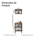 Ver imagem 3 de Kit Cozinha com Armário Aéreo e Balcão 60 cm Rustic/Preto Lille Madesa