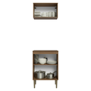 Ver imagem 2 de Kit Cozinha com Armário Aéreo e Balcão 60 cm Rustic/Preto Lille Madesa