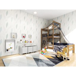 Combo 3 Baú com Mesa para Quarto Infantil, Crianças - 1