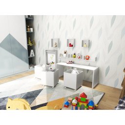 Combo 3 Baú com Mesa para Quarto Infantil, Crianças - 5