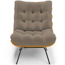 Ver imagem 3 de Kit 2 Poltronas Decorativas Sala de Estar Costela L02 Bouclê Bege - Lyam Decor
