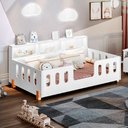 Ver imagem 1 de Cama Infantil De Criança Design Montessoriana Led Nina Com Nicho Branca