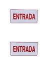 Ver imagem 1 de Kit Combo 2 Placa de Sinalização Entrada 15x30 Cm Branca