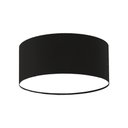 Ver imagem 1 de Luminária Plafon Redondo Cúpula em Tecido 30x15:Preto5930