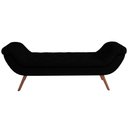 Ver imagem 4 de Puff Recamier Decorativo com Tachas 140cm Santorini Bouclê Preto