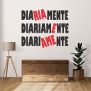 Ver imagem 2 de Adesivo de Parede Decorativo Frase Motivacional Ria e Ame