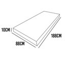 Ver imagem 2 de Colchão 88x188 Solteiro Espuma D20 Cor Branco com Preto
