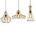 Ver imagem 1 de Trio Pendentes Luminárias Lustre Aramado Balcão Sala Dourado