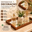 Ver imagem 3 de Bandeja com Espelho Decoracao Mesa Bar Perfumes Bebidas Organizador Penteadeira Banheiro Sala