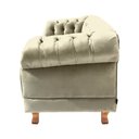 Ver imagem 3 de Conjunto Sofá Namoradeira Chesterfield Capitonê Duque Suede Bege Decoração, Recepção, Salas de Tv e